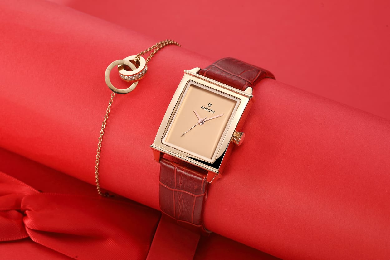 Phoenix II Rg Burgundy | Enkata Watches