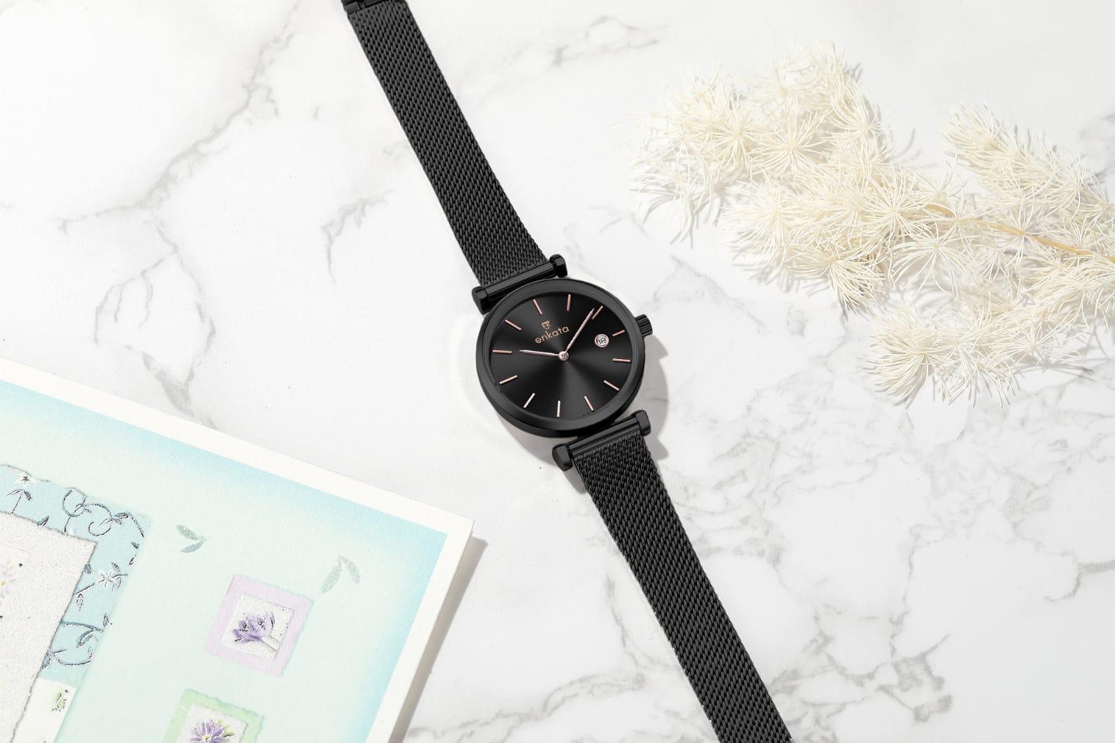 Vela Black Mesh - Enkata Watches